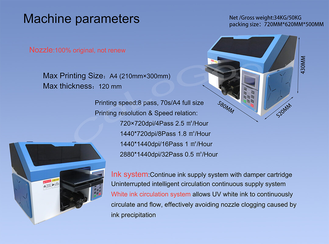 CG-A4pro2 uv printer details