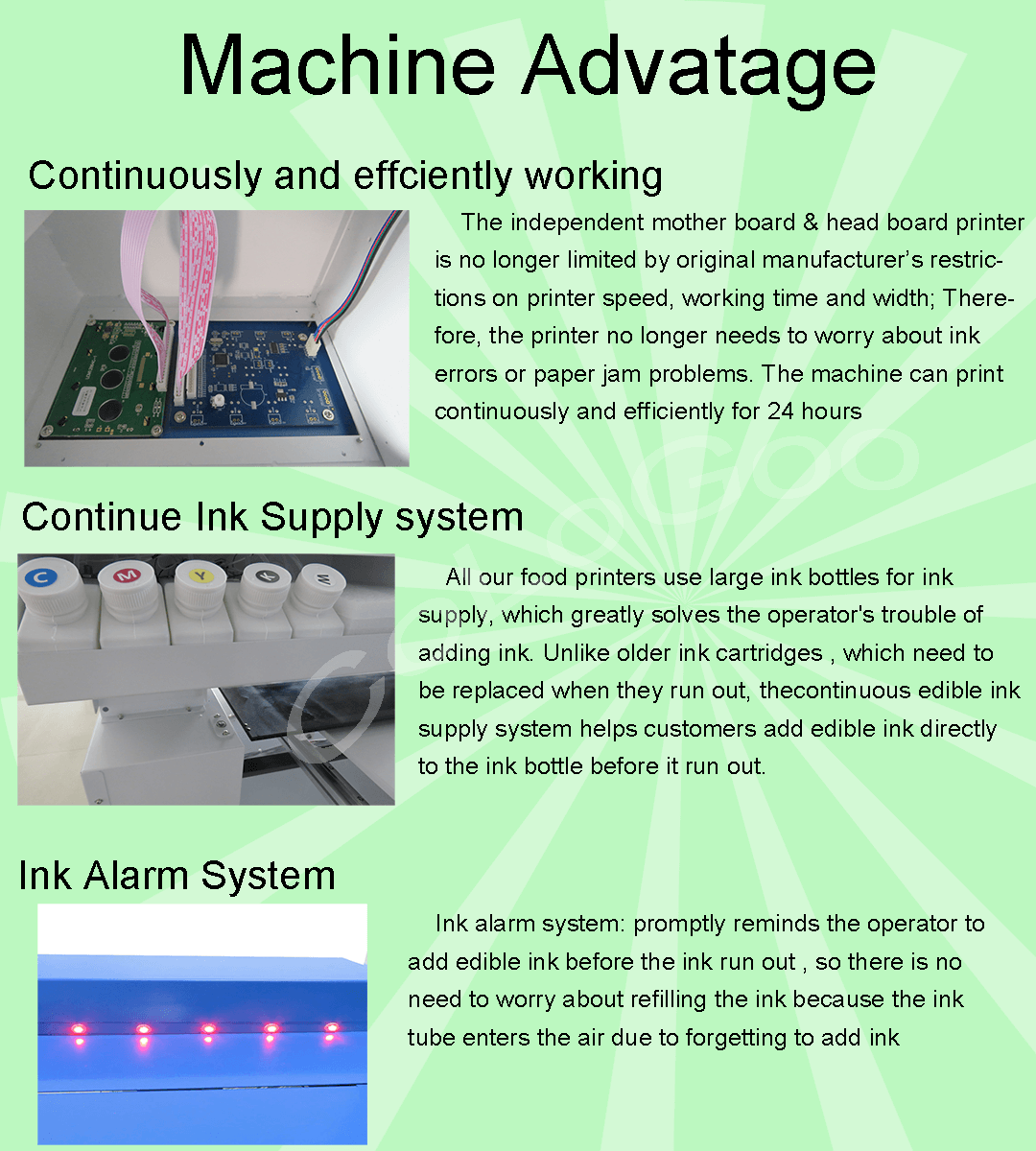 inkjet food printer advantages