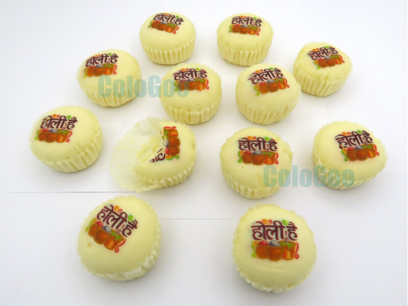 edible food printed cupcake